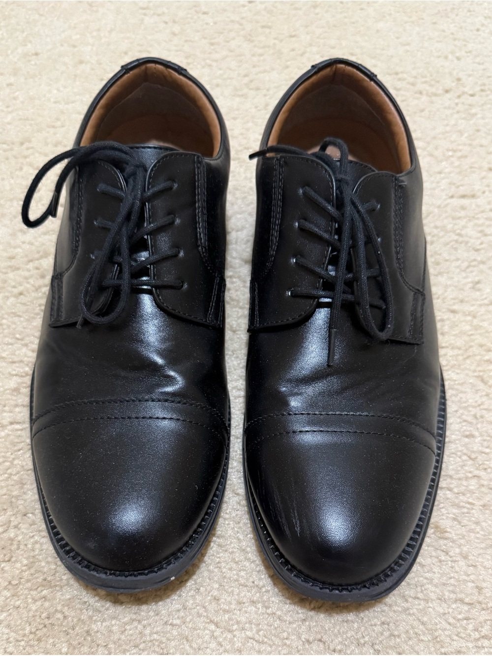 George Black Cap-Toe Derby Dress Shoes